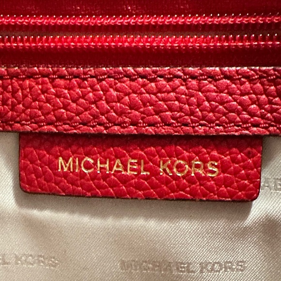 Mk Red Studded Backpack - Picture 8 of 10